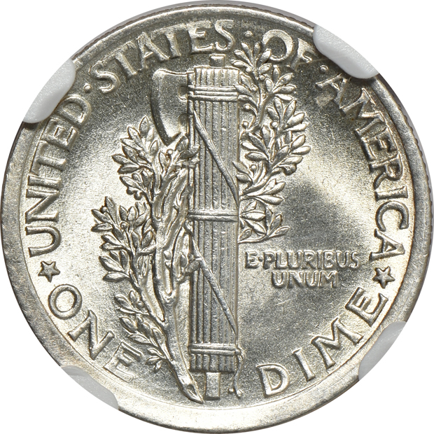 1917-D MS-63 FB, 1923 MS-65 FB, and a 1944 MS-66 FB, all NGC