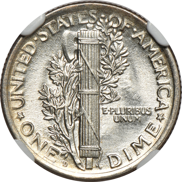1917-D MS-63 FB, 1923 MS-65 FB, and a 1944 MS-66 FB, all NGC