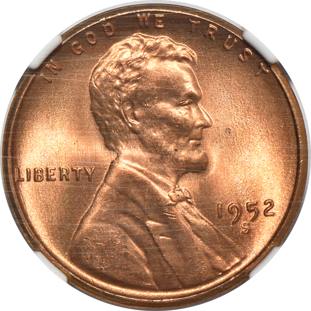 Four 1952-S NGC MS-67 RD CAC