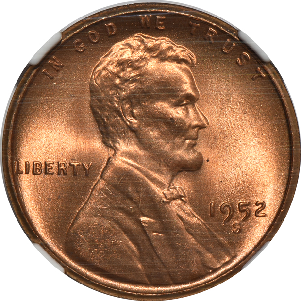 Four 1952-S NGC MS-67 RD CAC