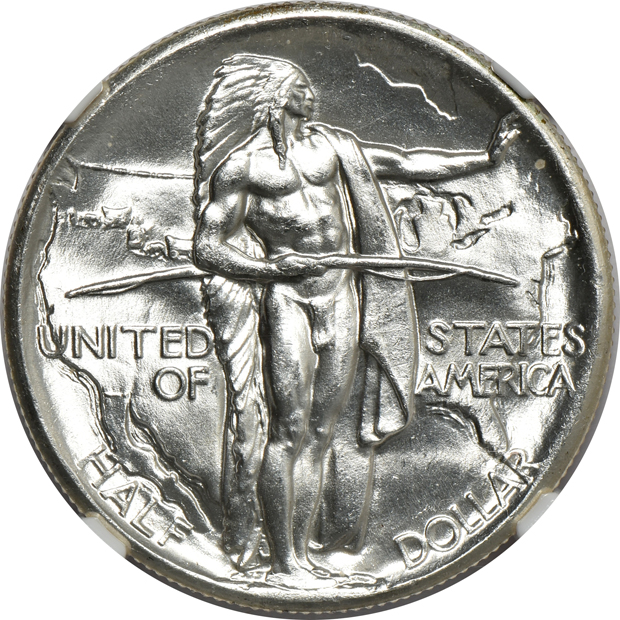 Four silver commemorative half-dollars, all NGC CAC