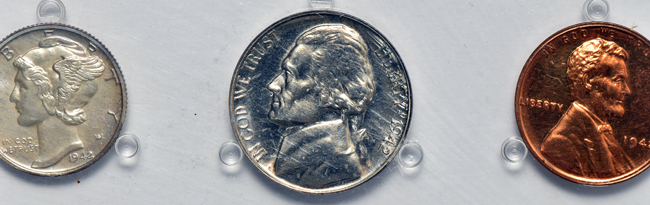 1941 and 1942 Proof Sets in a plastic holder