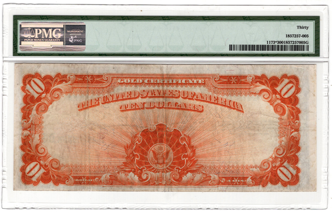 1922 $10 Star Fr# 1173* - PMG VF-30