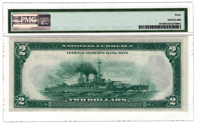 1918 $2 Chicago Battleship Fr# 767 - PMG XF-40