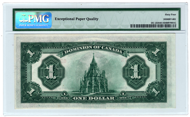 Canada - 1923 $1 DC-25i - PMG ChCU-64 EPQ