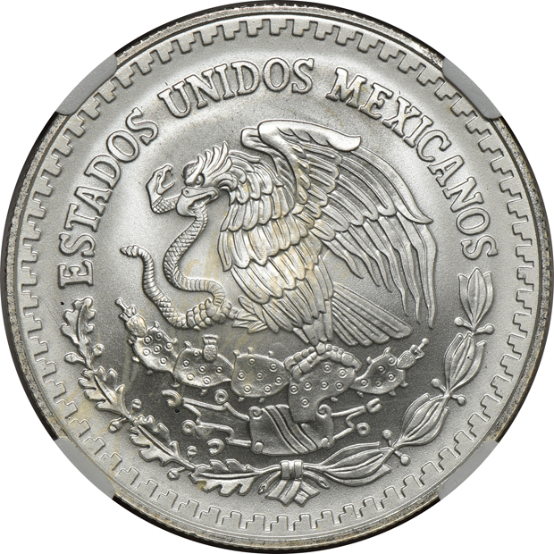 Mexico - 1998-Mo 1 onza MS-68, and a 1998-Mo 1onza MS-69, both NGC