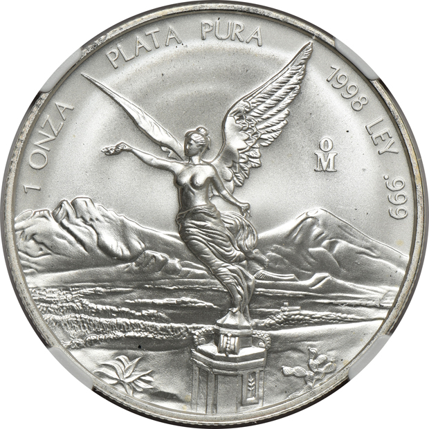 Mexico - Two 1998-Mo 1 onza - NGC MS-69