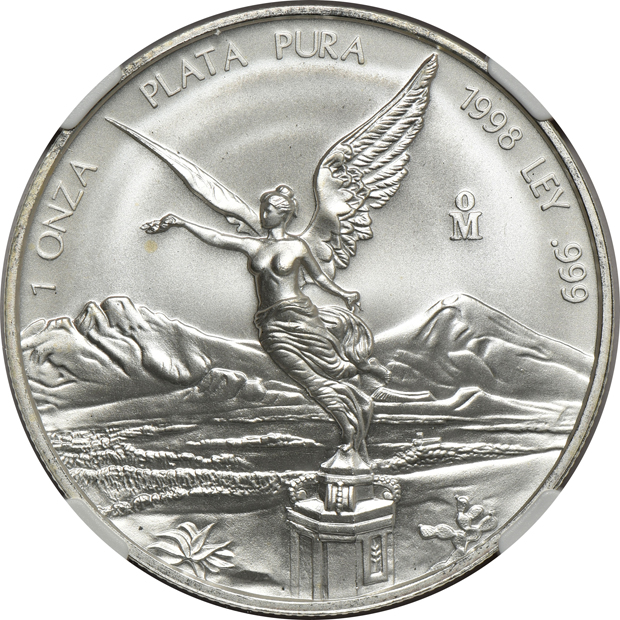 Mexico - Two 1998-Mo 1 onza - NGC MS-69