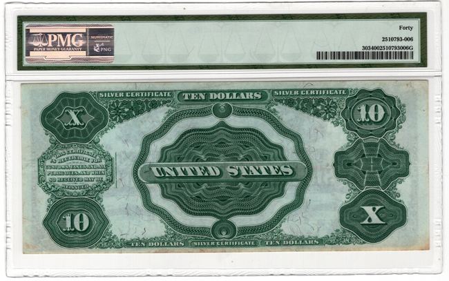 1908 $10 Tombstone Fr# 303 - PMG XF-40