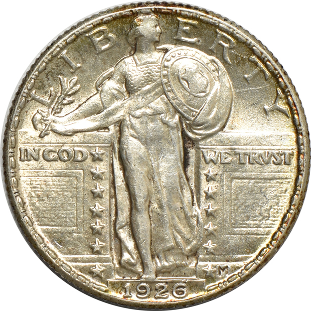 Ten United States silver type coins