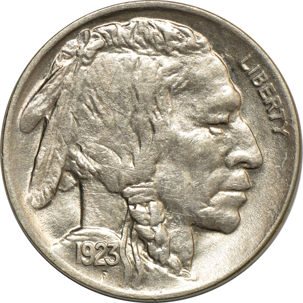 Seventeen United States type coins