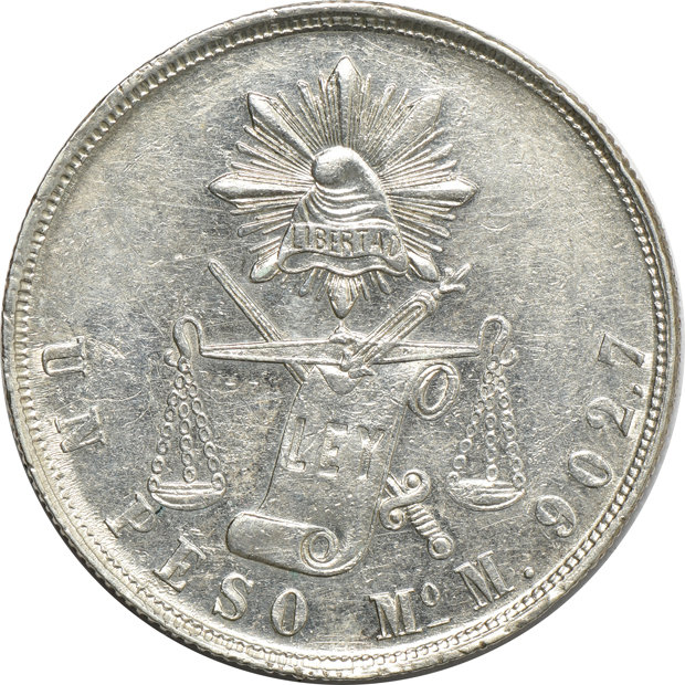 Mexico - Four 1 pesos and twelve 8 reales