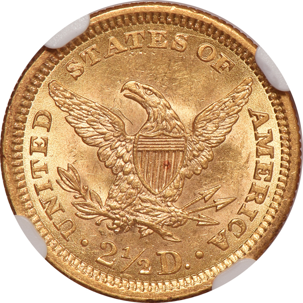1861 New Reverse - Type 2 NGC MS-62