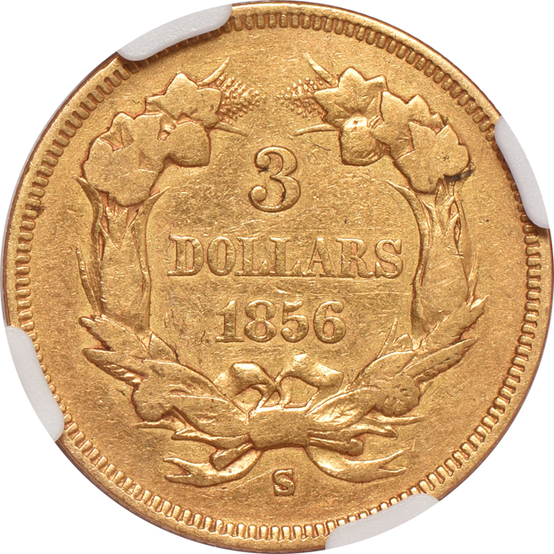 1856-S VG details/cleaned, and an 1856-S VF details/cleaned, both NGC