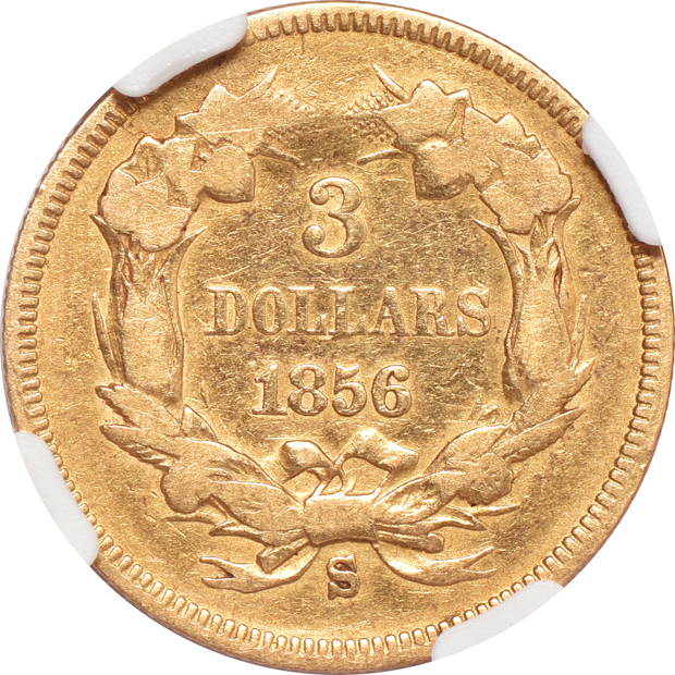 1856-S VG details/cleaned, and an 1856-S VF details/cleaned, both NGC