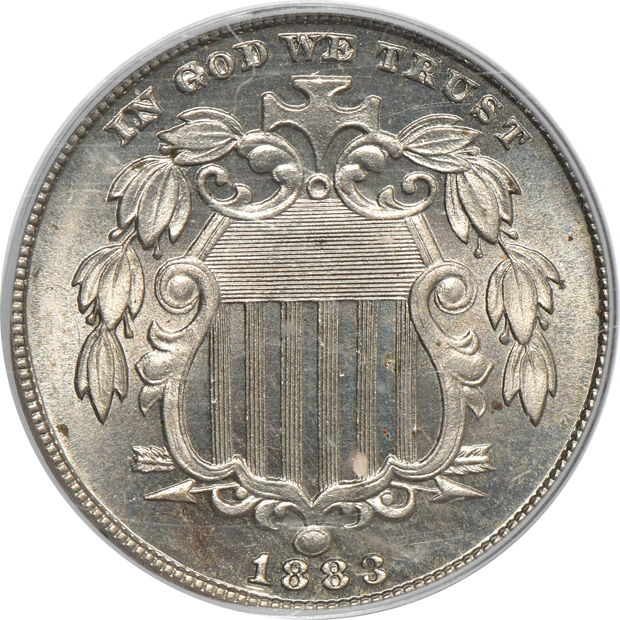 1872 NGC PR-64 CAMEO, 1882 PCGS PR-65 (green label), and an 1883 PCGS PR-65 (green label)