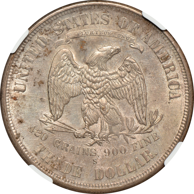 1874-S Trade NGC MS-61 CAC