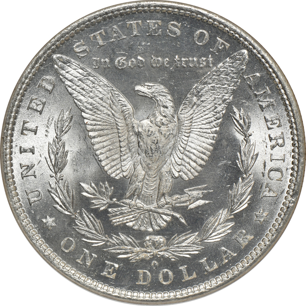 1879-O MS-64 CAC, and an 1881-O MS-65, both NGC