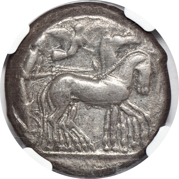 Ancient Greece - Sicily, Syracuse 480-475 BC AR Tetradrachm - NGC VF