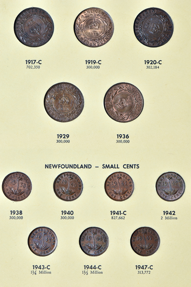 Canada - Complete collections of New Brunswick, Nova Scotia, Prince Edward Island and Newfoundland coins in two Library of Coins albums, vol. 68 and 69.