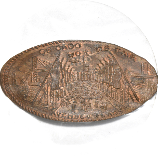 Group of sixty-two various tokens, medals, and elongated cents