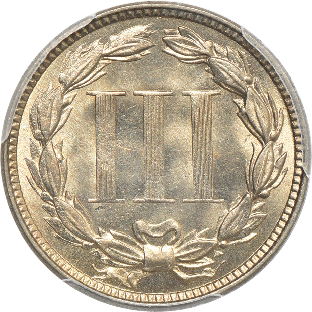 1873 Closed 3 PCGS MS-65+