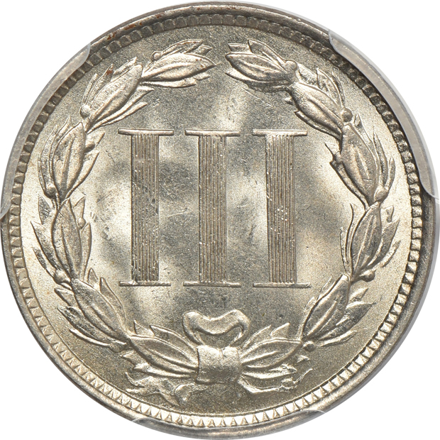 1873 Open 3 PCGS MS-65+ CAC