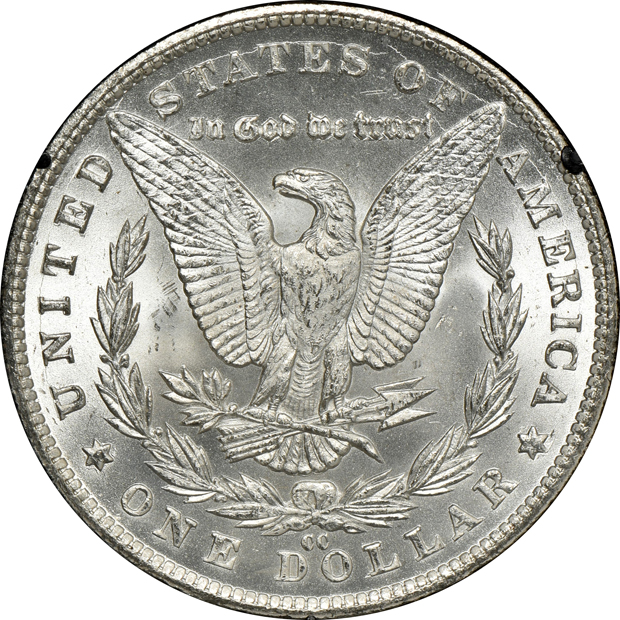 1881-CC GSA MS-63, and an 1883-CC GSA MS65, both NGC CAC