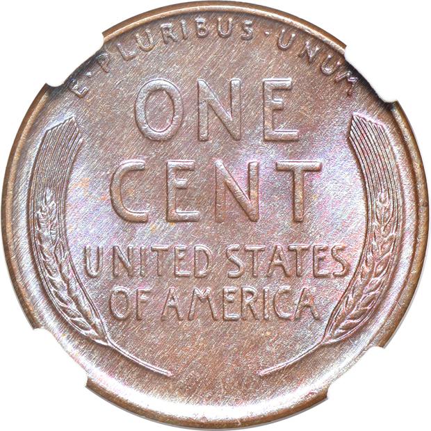 Five certified United States type coins