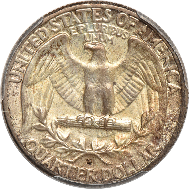 1932-D Washington quarter PCGS AU-55, plus three GEM Mercury dimes certified by PCGS