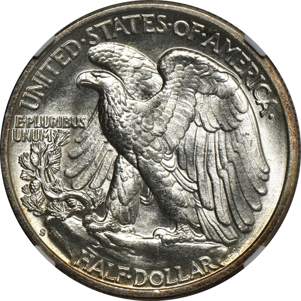 1942/1 Mercury dime PCGS XF-40, and a 1942-S Walking Liberty half-dollar NGC MS-65