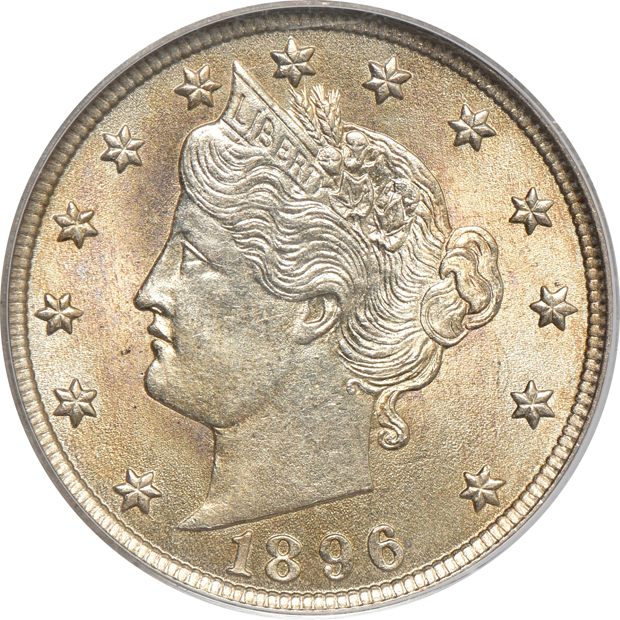 1896 NGC PR-64 CAMEO, 1896 PCGS MS-64, and a 1900 PCGS MS-65