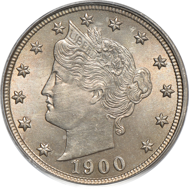 1896 NGC PR-64 CAMEO, 1896 PCGS MS-64, and a 1900 PCGS MS-65