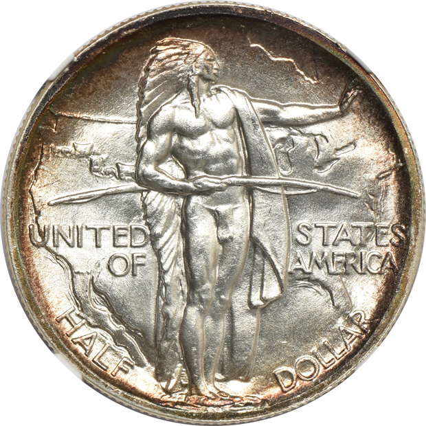 1935-S San Diego PCGS MS-64, 1936 Arkansas ICG MS-64, and a 1939 Oregon Trail NGC MS-65
