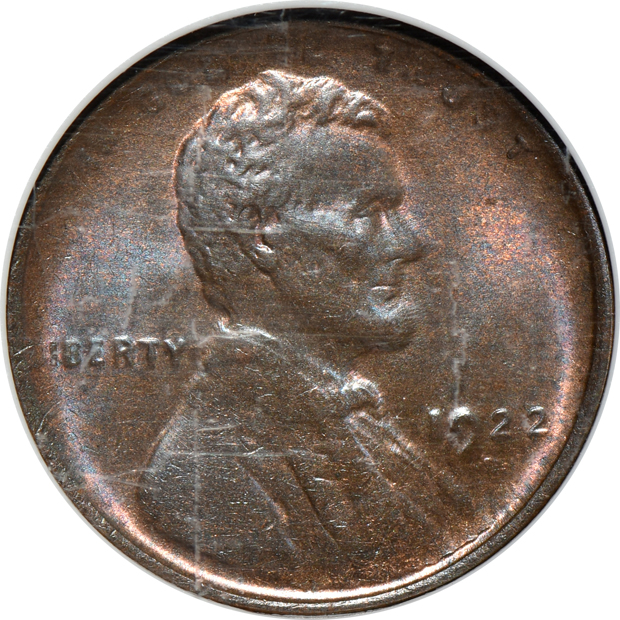 Nine certified Uncirculated Lincoln Wheat cents
