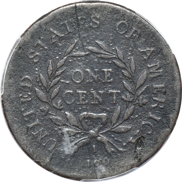 1793 Wreath Lettered Edge PCGS VF details/environmental damage