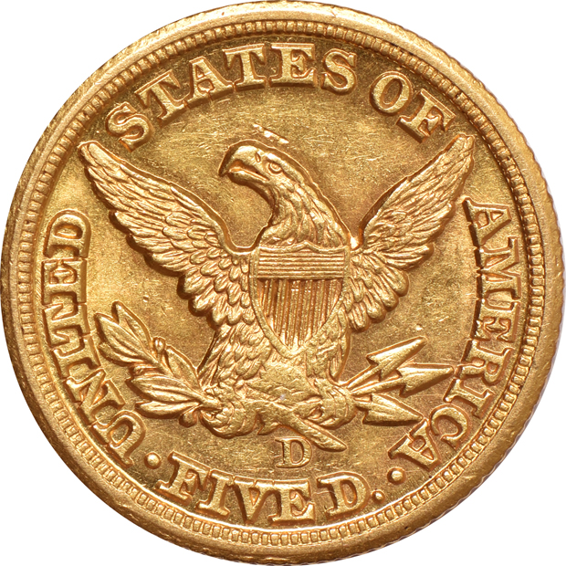 1854-D Large D AU details/minor rim imperfection