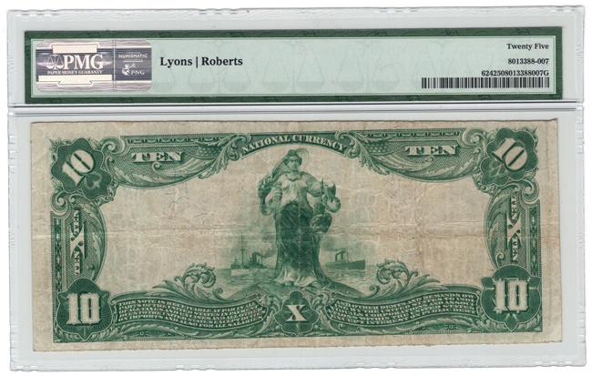 1902 $10 Blue Seal - Unionville, MO Charter #3068 - PMG VF-25