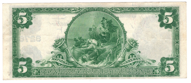 1902 $5 Blue Seal - Kirksville, MO Charter #8276 - XF