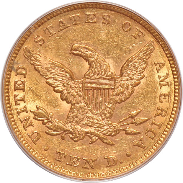 1861 PCGS AU-55 (green label)