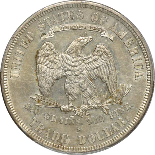 1878-S Trade PCGS AU-55
