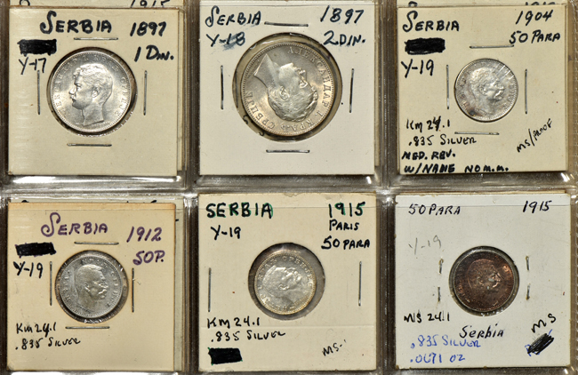 Multiple - Group of 106 coins from Serbia, Yugoslavia, Slovakia, and Montenegro