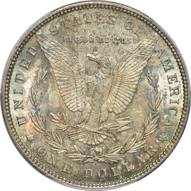 1882 PCGS MS-64, 1887 NGC MS-65, and a 1904 NGC MS-64, all CAC