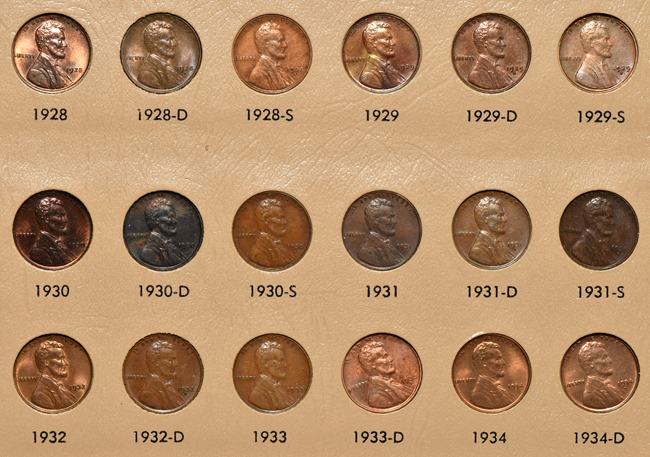Complete collection of Lincoln cents through 2011-S, including proof-only issues, in a Dansco 8100 album