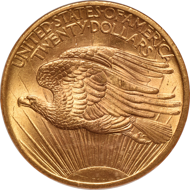 1907 No Motto Saint Gaudens PCI MS-65