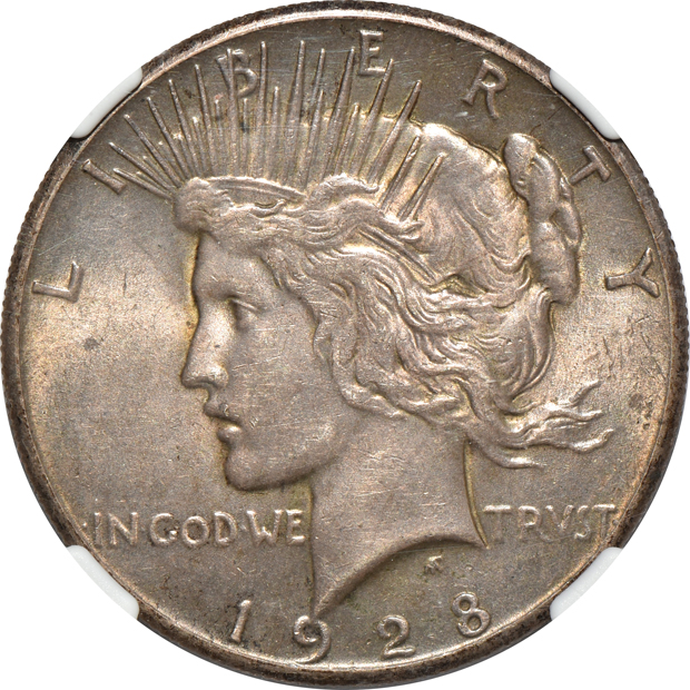 Complete collection of Peace silver dollars in a Dansco 7175 album