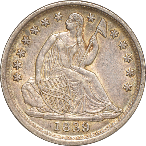 Seven Seated Liberty half-dimes
