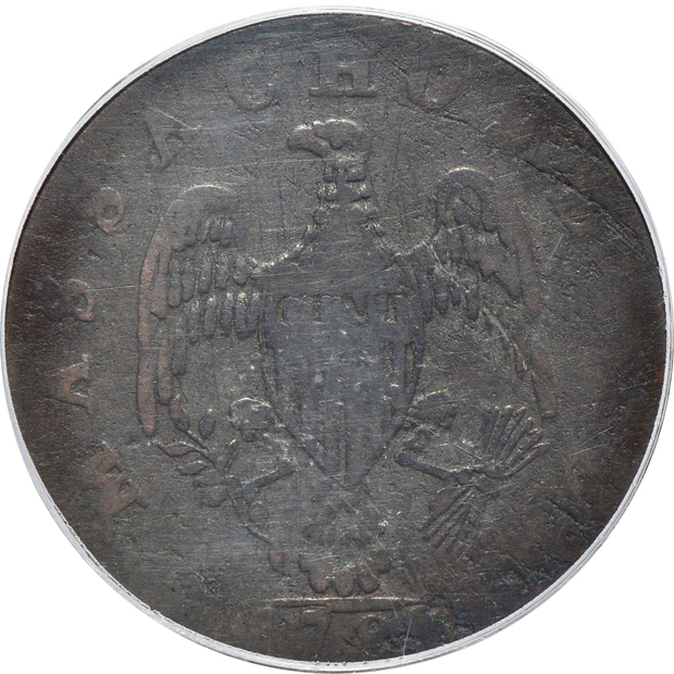 Four certified Colonial coppers