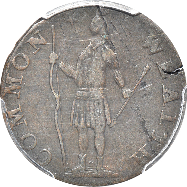 Four certified Colonial coppers
