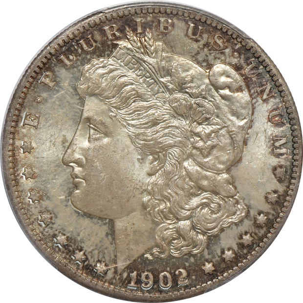 Four certified Morgan silver dollars including three popular VAMs